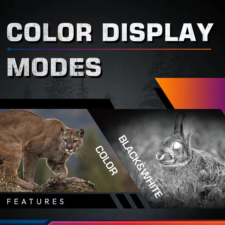 NV007V Night Vision Clip-on Scope-color-display-mode